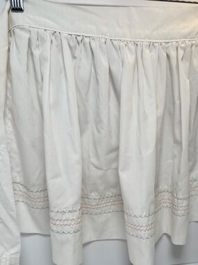 Vintage White Half Apron | Cottagecore Tie Waist Kitchen Apron Retro Minimalist